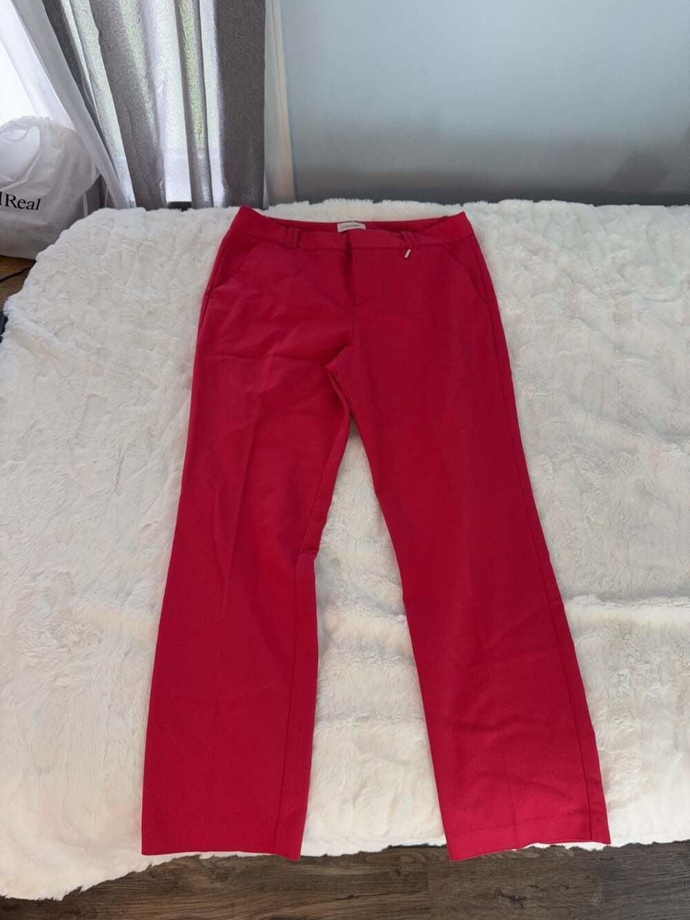 Calvin Klein Women's Red Dress Pants Size 10